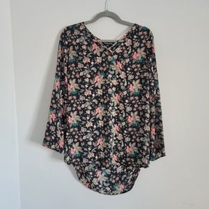 Express Floral Long Sleeve Top